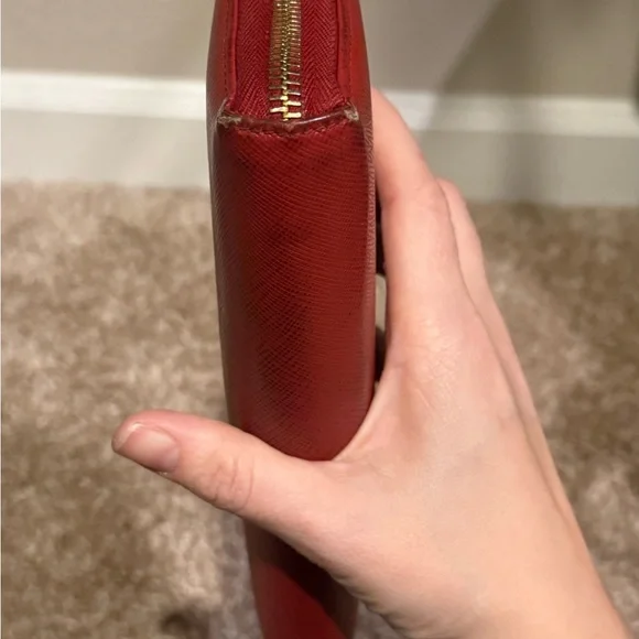 Prada red Saffiano Leather Wallet - Picture 5 of 13